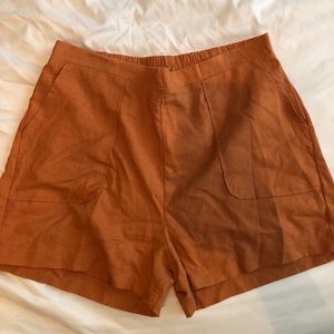 Orange boho shorts